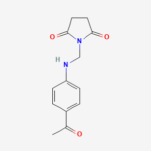 molecular formula C13H14N2O3 B2526392 1-(((4-Acetylphenyl)amino)methyl)pyrrolidine-2,5-dione CAS No. 63191-63-9