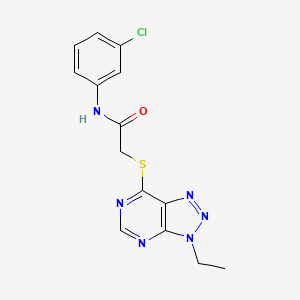 molecular formula C14H13ClN6OS B2526403 N-(3-chlorophenyl)-2-((3-ethyl-3H-[1,2,3]triazolo[4,5-d]pyrimidin-7-yl)thio)acetamide CAS No. 1058231-92-7