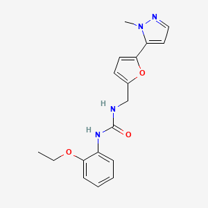 molecular formula C18H20N4O3 B2526411 1-(2-ethoxyphenyl)-3-{[5-(1-methyl-1H-pyrazol-5-yl)furan-2-yl]methyl}urea CAS No. 2415509-49-6