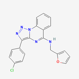 molecular formula C20H14ClN5O B2526437 3-(4-chlorophenyl)-N-[(furan-2-yl)methyl]-[1,2,3]triazolo[1,5-a]quinazolin-5-amine CAS No. 902285-14-7