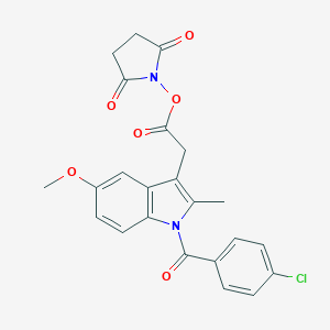 molecular formula C23H19ClN2O6 B025265 Indomethacin-nhs CAS No. 104425-42-5