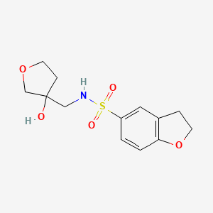 molecular formula C13H17NO5S B2526557 N-[(3-hydroxyoxolan-3-yl)methyl]-2,3-dihydro-1-benzofuran-5-sulfonamide CAS No. 1919521-77-9