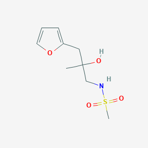 molecular formula C9H15NO4S B2526566 N-[3-(furan-2-yl)-2-hydroxy-2-methylpropyl]methanesulfonamide CAS No. 1798483-60-9