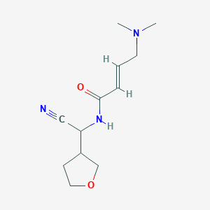 molecular formula C12H19N3O2 B2526579 (E)-N-[Cyano(oxolan-3-yl)methyl]-4-(dimethylamino)but-2-enamide CAS No. 2411334-65-9