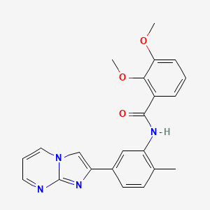 molecular formula C22H20N4O3 B2526593 N-(5-{imidazo[1,2-a]pyrimidin-2-yl}-2-methylphenyl)-2,3-dimethoxybenzamide CAS No. 862810-25-1