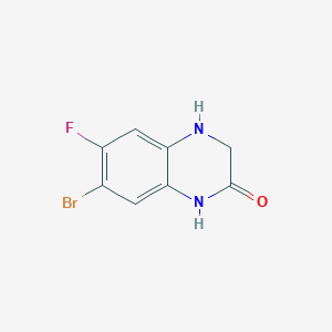 molecular formula C8H6BrFN2O B2526630 7-bromo-6-fluoro-3,4-dihydroquinoxalin-2(1H)-one CAS No. 170098-97-2