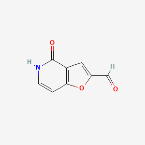 molecular formula C8H5NO3 B2526635 4,5-Dihydro-4-oxo-furo[3,2-c]pyridine-2-carboxaldehyde CAS No. 86518-17-4