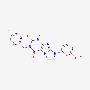 6-(3-Methoxyphenyl)-4-methyl-2-[(4-methylphenyl)methyl]-7,8-dihydropurino[7,8-a]imidazole-1,3-dione