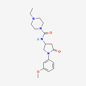 4-ethyl-N-(1-(3-methoxyphenyl)-5-oxopyrrolidin-3-yl)piperazine-1-carboxamide