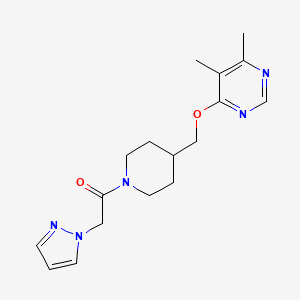 1-[4-[(5,6-Dimethylpyrimidin-4-yl)oxymethyl]piperidin-1-yl]-2-pyrazol-1-ylethanone