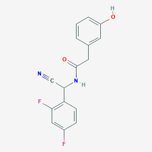 N-[cyano(2,4-difluorophenyl)methyl]-2-(3-hydroxyphenyl)acetamide