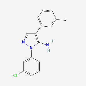 1-(3-chlorophenyl)-4-(3-methylphenyl)-1H-pyrazol-5-amine