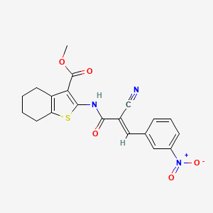 (E)-methyl 2-(2-cyano-3-(3-nitrophenyl)acrylamido)-4,5,6,7-tetrahydrobenzo[b]thiophene-3-carboxylate