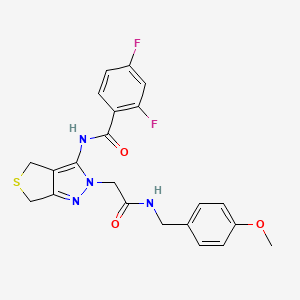 2,4-difluoro-N-(2-(2-((4-methoxybenzyl)amino)-2-oxoethyl)-4,6-dihydro-2H-thieno[3,4-c]pyrazol-3-yl)benzamide