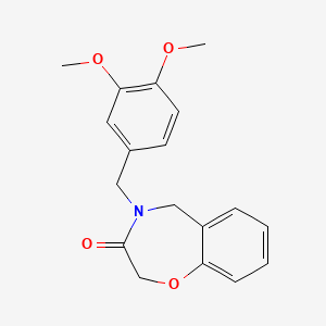 4-(3,4-dimethoxybenzyl)-4,5-dihydro-1,4-benzoxazepin-3(2H)-one