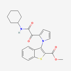 methyl 3-{2-[2-(cyclohexylamino)-2-oxoacetyl]-1H-pyrrol-1-yl}-1-benzothiophene-2-carboxylate