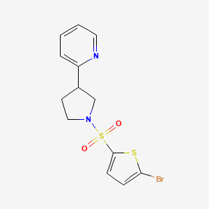 2-(1-((5-Bromothiophen-2-yl)sulfonyl)pyrrolidin-3-yl)pyridine