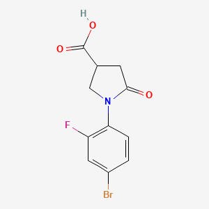 1-(4-Bromo-2-fluorophenyl)-5-oxopyrrolidine-3-carboxylic acid