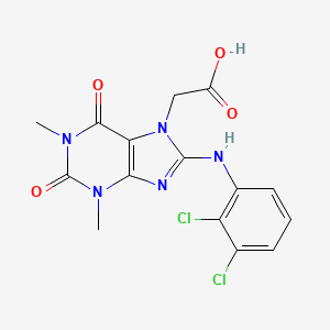 2-(8-((2,3-dichlorophenyl)amino)-1,3-dimethyl-2,6-dioxo-2,3-dihydro-1H-purin-7(6H)-yl)acetic acid