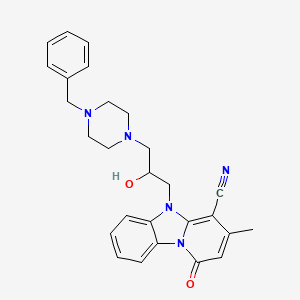 5-[3-(4-Benzylpiperazin-1-yl)-2-hydroxypropyl]-3-methyl-1-oxopyrido[1,2-a]benzimidazole-4-carbonitrile