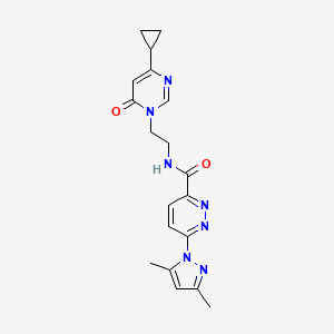 N-(2-(4-cyclopropyl-6-oxopyrimidin-1(6H)-yl)ethyl)-6-(3,5-dimethyl-1H-pyrazol-1-yl)pyridazine-3-carboxamide