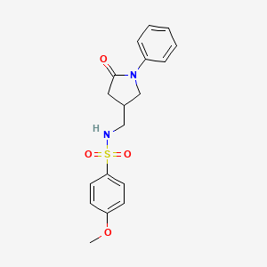 4-methoxy-N-((5-oxo-1-phenylpyrrolidin-3-yl)methyl)benzenesulfonamide
