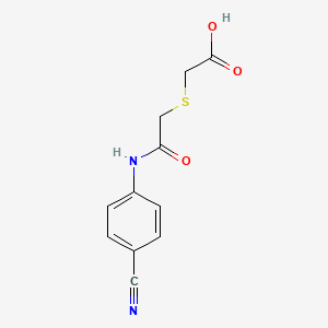 2-({[(4-Cyanophenyl)carbamoyl]methyl}sulfanyl)acetic acid