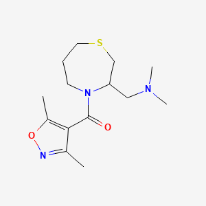 (3-((Dimethylamino)methyl)-1,4-thiazepan-4-yl)(3,5-dimethylisoxazol-4-yl)methanone