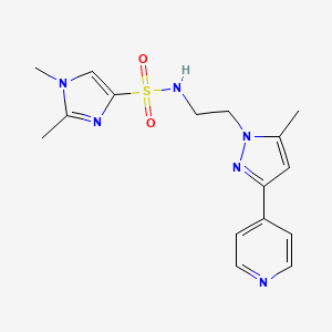 1,2-dimethyl-N-(2-(5-methyl-3-(pyridin-4-yl)-1H-pyrazol-1-yl)ethyl)-1H-imidazole-4-sulfonamide