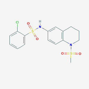 2-chloro-N-(1-methylsulfonyl-3,4-dihydro-2H-quinolin-6-yl)benzenesulfonamide