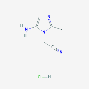 2-(5-Amino-2-methylimidazol-1-yl)acetonitrile;hydrochloride
