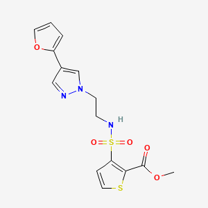 molecular formula C15H15N3O5S2 B2526737 methyl 3-({2-[4-(furan-2-yl)-1H-pyrazol-1-yl]ethyl}sulfamoyl)thiophene-2-carboxylate CAS No. 2034352-55-9