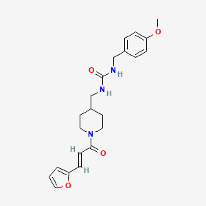 (E)-1-((1-(3-(furan-2-yl)acryloyl)piperidin-4-yl)methyl)-3-(4-methoxybenzyl)urea