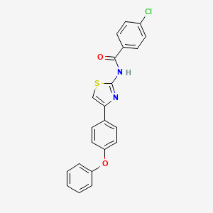 4-chloro-N-[4-(4-phenoxyphenyl)-1,3-thiazol-2-yl]benzamide