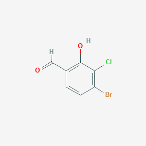 molecular formula C7H4BrClO2 B2526752 4-Bromo-3-chloro-2-hydroxybenzaldehyde CAS No. 1427438-98-9