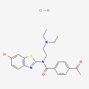 4-acetyl-N-(6-bromobenzo[d]thiazol-2-yl)-N-(2-(diethylamino)ethyl)benzamide hydrochloride