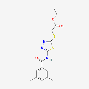 Ethyl 2-((5-(3,5-dimethylbenzamido)-1,3,4-thiadiazol-2-yl)thio)acetate