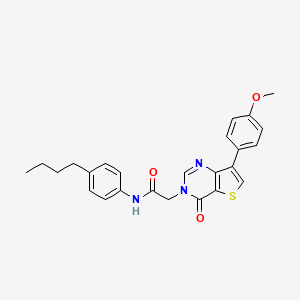 molecular formula C25H25N3O3S B2526777 N-(4-butylphenyl)-2-[7-(4-methoxyphenyl)-4-oxo-3H,4H-thieno[3,2-d]pyrimidin-3-yl]acetamide CAS No. 1207011-98-0