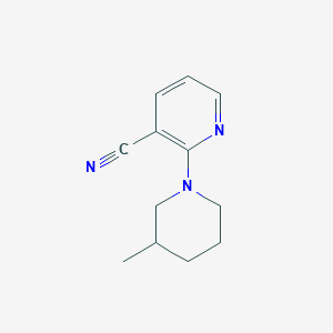 molecular formula C12H15N3 B2526802 2-(3-Methylpiperidin-1-yl)nicotinonitrile CAS No. 945347-46-6
