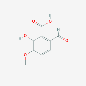 molecular formula C9H8O5 B2526816 6-Formyl-2-hydroxy-3-methoxybenzoic acid CAS No. 4743-49-1