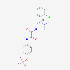 molecular formula C19H19ClF3N3O3 B2526818 N-[2-(2-chlorophenyl)-2-(dimethylamino)ethyl]-N'-[4-(trifluoromethoxy)phenyl]ethanediamide CAS No. 1226429-06-6