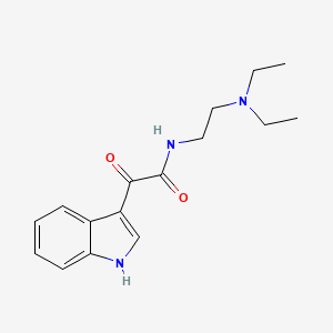 molecular formula C16H21N3O2 B2526850 N-[2-(diethylamino)ethyl]-2-(1H-indol-3-yl)-2-oxoacetamide CAS No. 852367-33-0