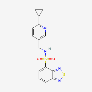 molecular formula C15H14N4O2S2 B2526858 N-[(6-cyclopropylpyridin-3-yl)methyl]-2,1,3-benzothiadiazole-4-sulfonamide CAS No. 2097923-06-1