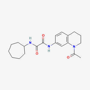 molecular formula C20H27N3O3 B2526890 N-(1-acetyl-1,2,3,4-tetrahydroquinolin-7-yl)-N'-cycloheptylethanediamide CAS No. 898465-95-7