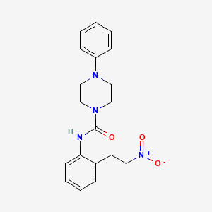 molecular formula C19H22N4O3 B2526898 N-[2-(2-nitroethyl)phenyl]-4-phenylpiperazine-1-carboxamide CAS No. 339110-88-2