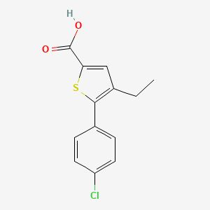 molecular formula C13H11ClO2S B2526910 5-(4-Chlorophenyl)-4-ethylthiophene-2-carboxylic acid CAS No. 861226-90-6
