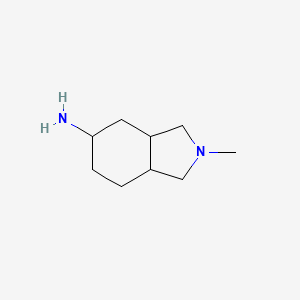 molecular formula C9H18N2 B2526935 2-methyl-octahydro-1H-isoindol-5-amine CAS No. 1559682-91-5