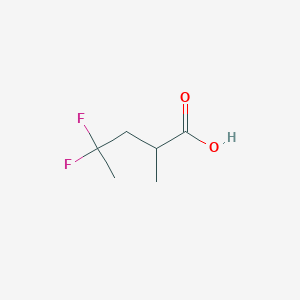 molecular formula C6H10F2O2 B2526966 4,4-Difluoro-2-methylpentanoic acid CAS No. 2146063-63-8