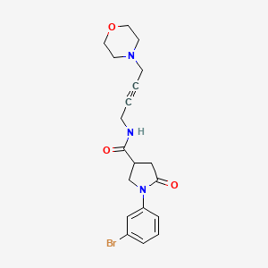 1-(3-bromophenyl)-N-(4-morpholinobut-2-yn-1-yl)-5-oxopyrrolidine-3-carboxamide
