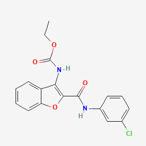 Ethyl (2-((3-chlorophenyl)carbamoyl)benzofuran-3-yl)carbamate